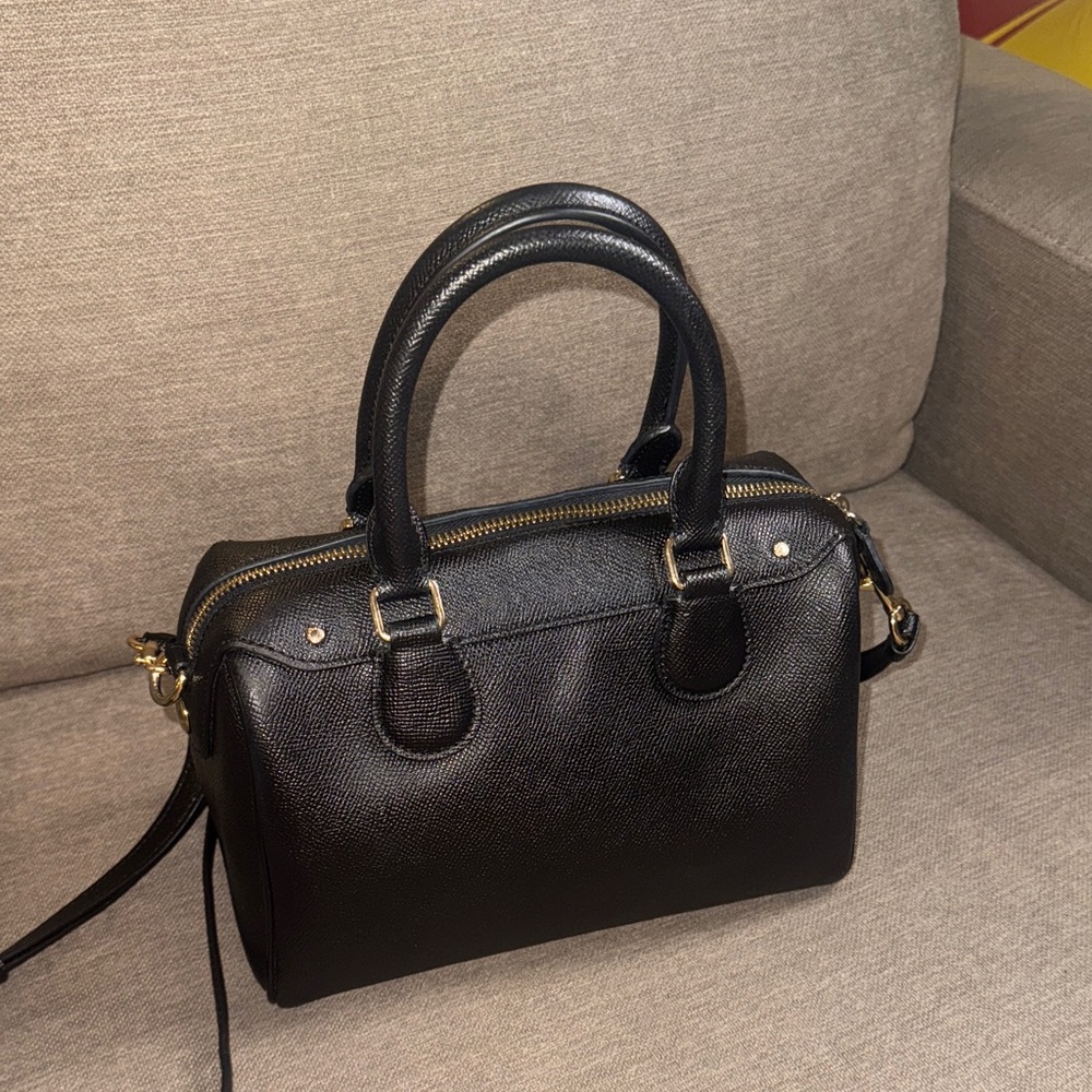 Coach Black Leather Satchel - Picture 3 of 8